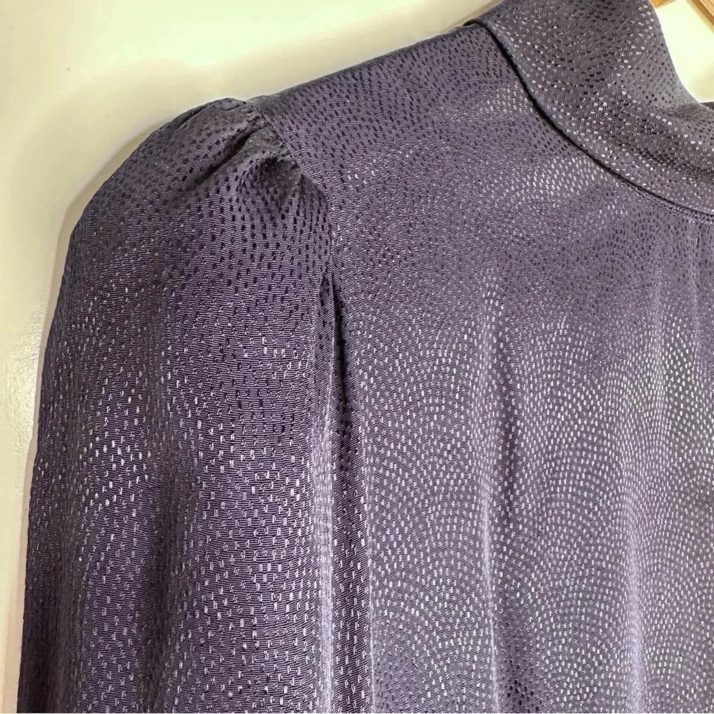 & Other Stories Navy Long Sleeve High Neck Dress Size 12 - Picture 2 of 10
